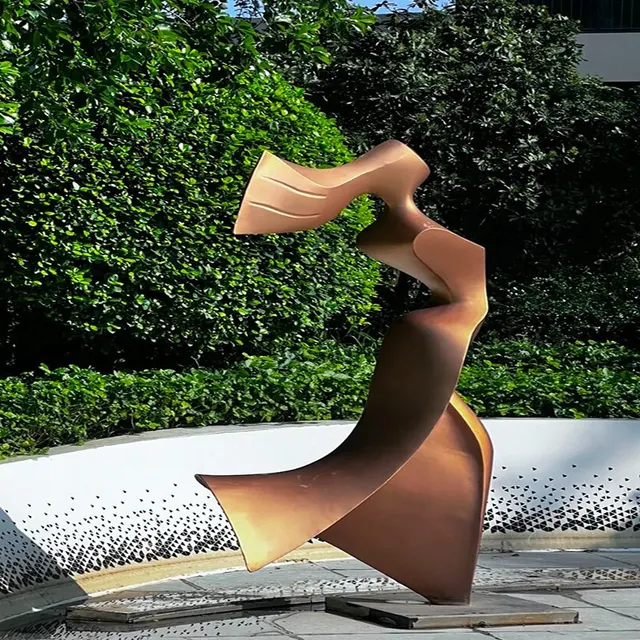 Sculpture Aile en acier corten