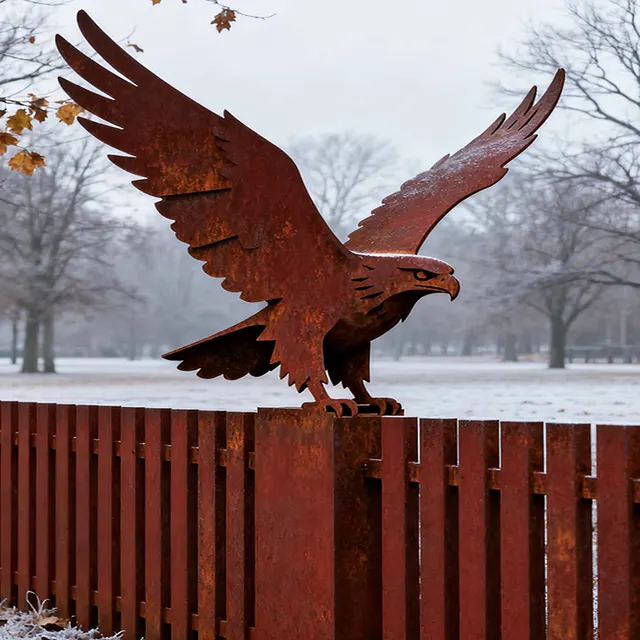 Sculpture Envol en acier corten