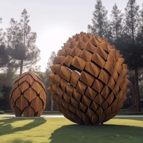 Arbres et fleurs en corten SCULPTURE CORTEN