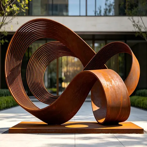 Sculpture Sillon en acier corten