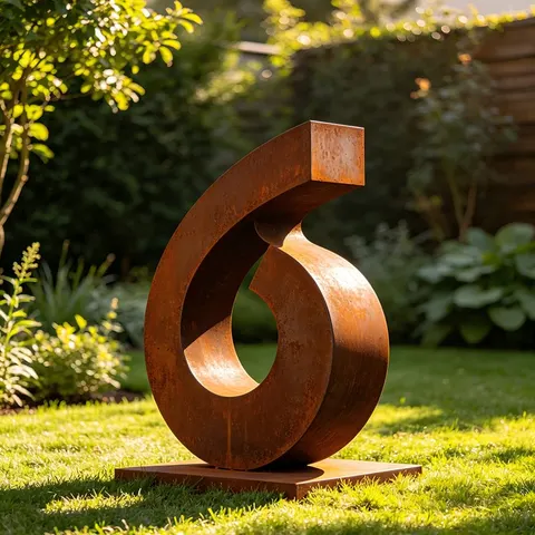 Sculpture Spirale en acier corten